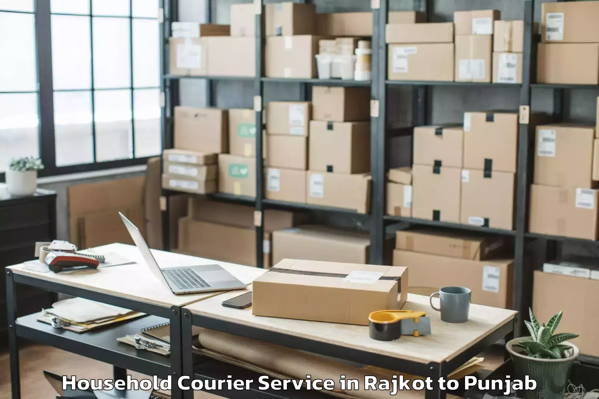 Easy Rajkot to Nurpur Kalan Household Courier Booking